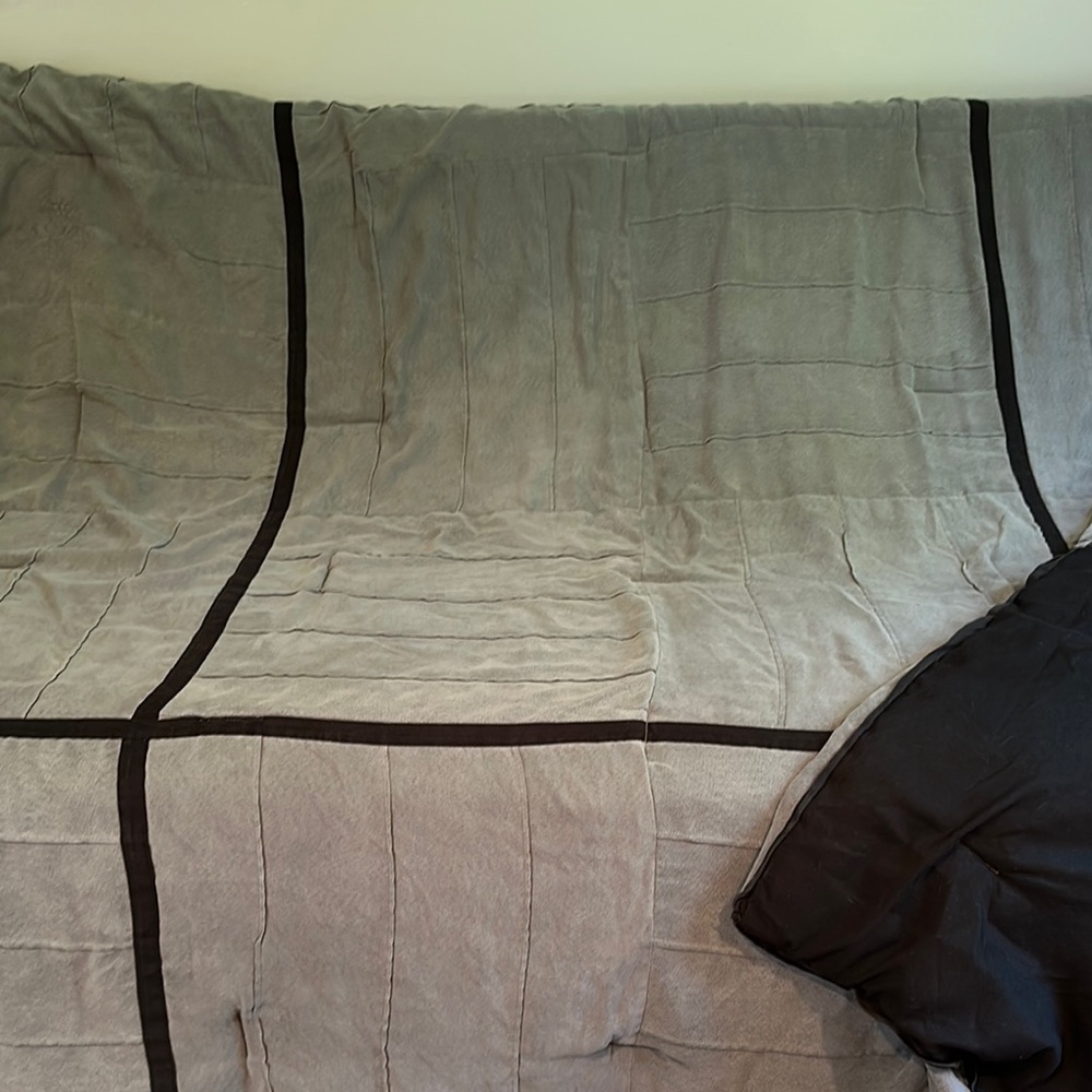 Gray and Black Comforter Set with Minimalist Design